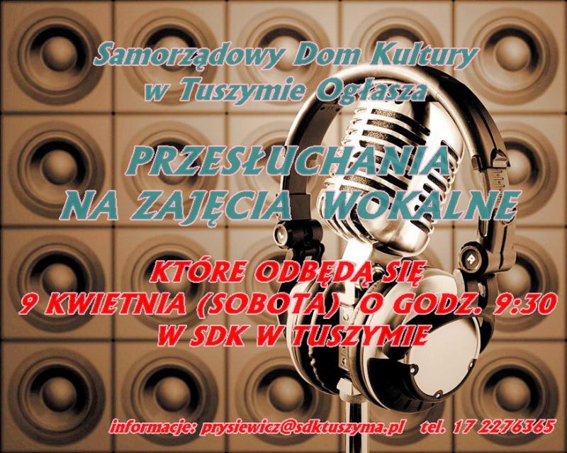 Ruszają przesłuchania na zajęcia wokalne - Zapraszamy!