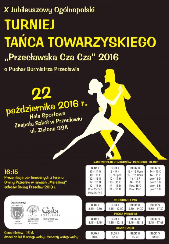 Zapraszamy na Turniej Tańca Towarzyskiego Przecławska Cza Cza