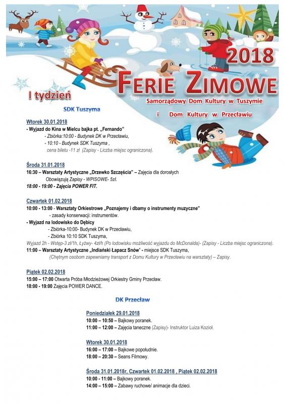 Oferta na Ferie Zimowe 2018