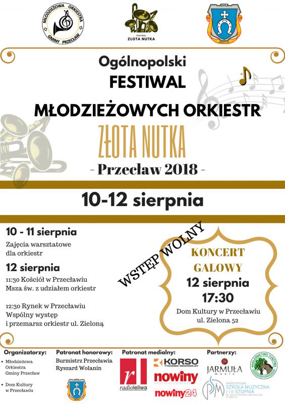 Zapraszamy na Ogólnopolski Festiwal Młodzieżowych Orkiestr w Przecławiu