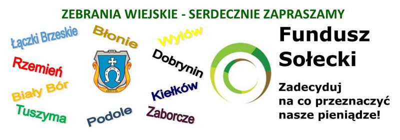 Zapraszamy na Zebrania Wiejskie - Podział Funduszu Sołeckiego na 2019 r.