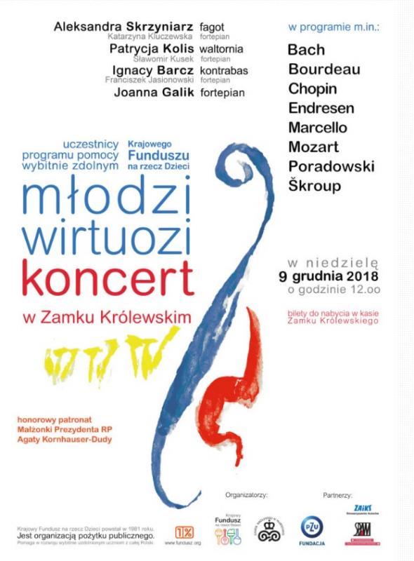 Młodzi Wirtuozi – Koncert w Zamku Królewskim NASZEJ UCZENNICY