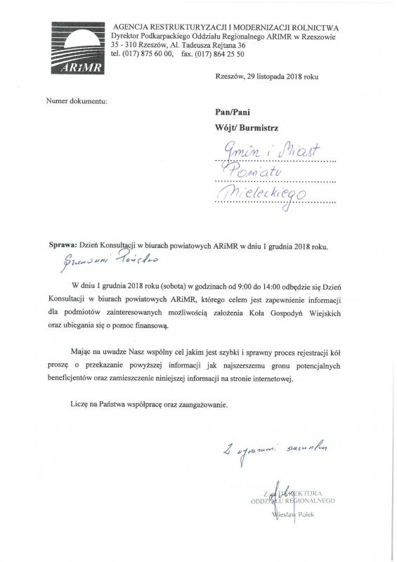 Dzień Konsultacji dla Kół Gospodyń Wiejskich
