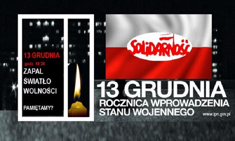 13 GRUDNIA ZAPAL ŚWIATŁO WOLNOŚCI