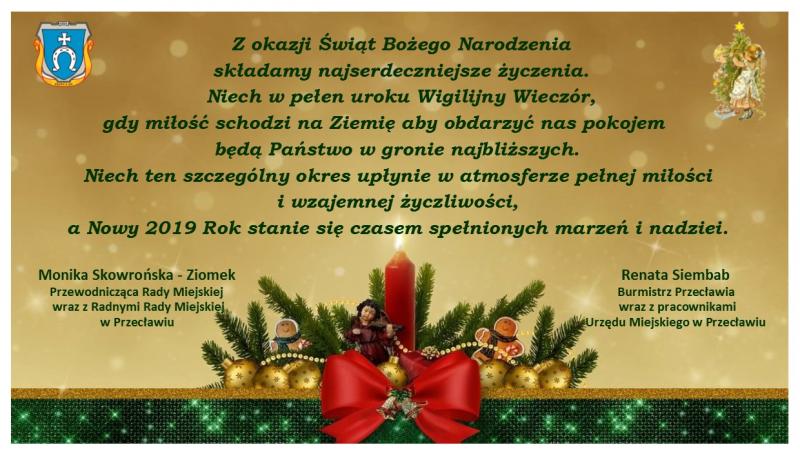 Życzenia z okazji Świąt Bożego Narodzenia