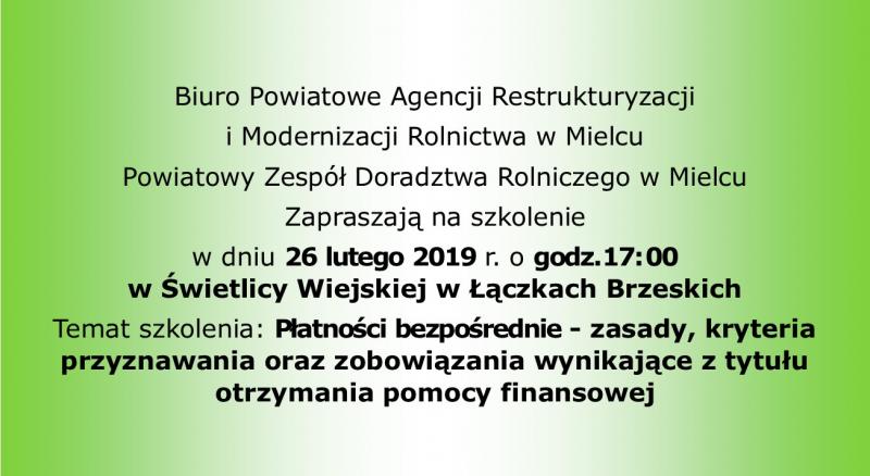 Zapraszamy na szkolenie do Łączek Brzeskich