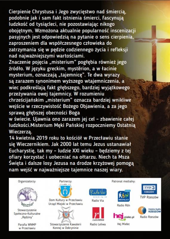Zapraszamy do Przecławia na VI Misterium Męki Pańskiej – 14 kwietnia (niedziela) godz.19.00