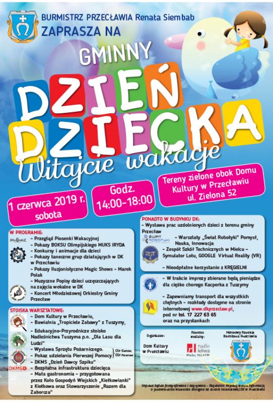 Zapraszamy na Gminny Dzień Dziecka