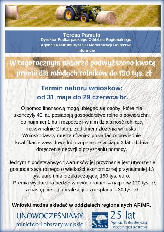 Restrukturyzacja małych gospodarstw oraz Premia dla młodego rolnika