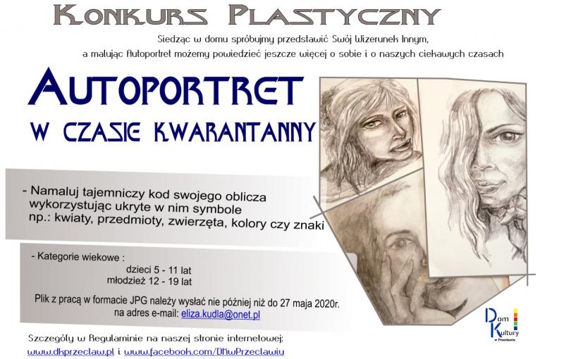 Konkurs plastyczny Autoportret w czasie kwarantanny