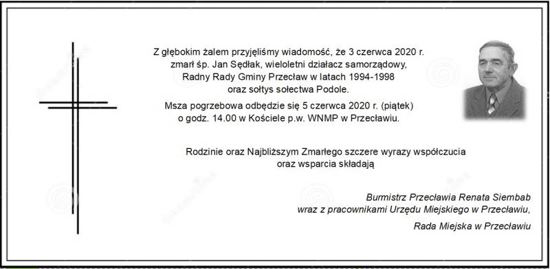 Zmarł długoletni sołtys i radny Jan Sędłak