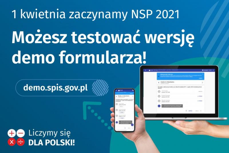 Dostępna jest już wersja testowa formularza spisowego NSP 2021