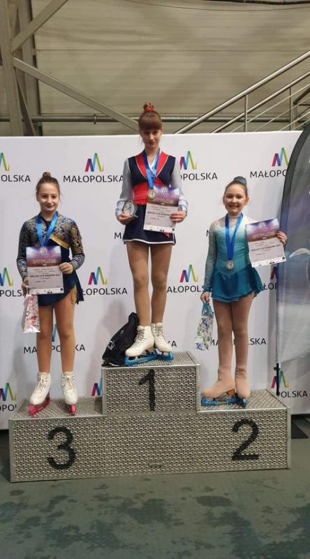 Łyżwiarki na podium