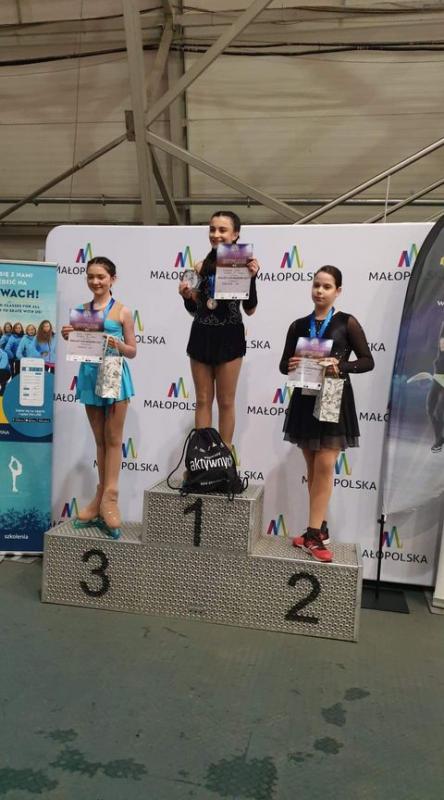Łyżwiarki na podium