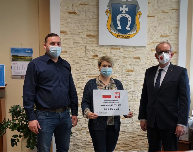 Prezes ZGK K. Szostak, Burmistrz R. Siembab, Poseł F. Kapinos