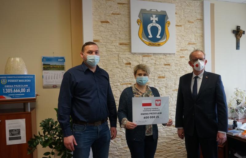 Prezes ZGK K. Szostak, Burmistrz R. Siembab, Poseł F. Kapinos