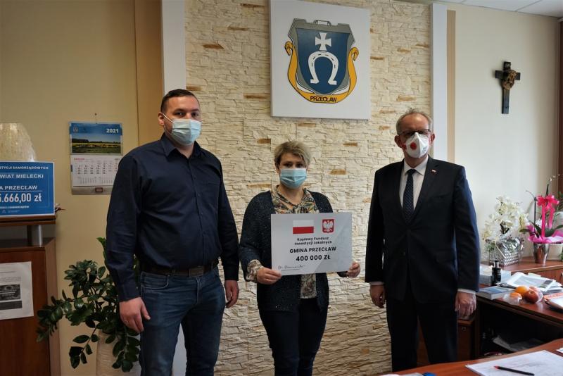 Prezes ZGK K. Szostak, Burmistrz R. Siembab, Poseł F. Kapinos