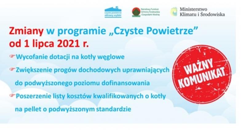 Nowości w programie Czyste Powietrze od 1 lipca 2021 r.