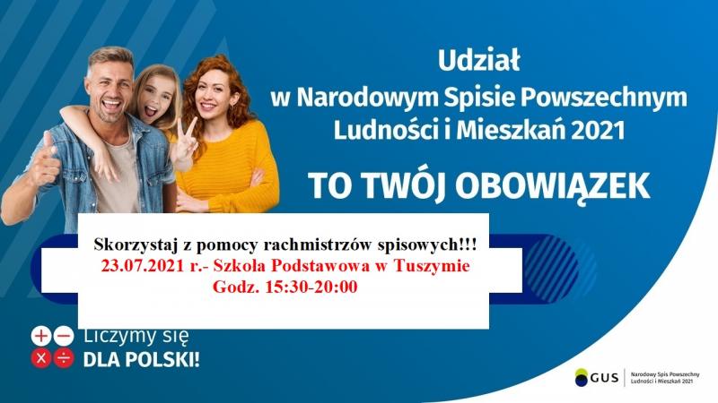 23.07.2021 r.- Skorzystaj z pomocy rachmistrzów spisowych!