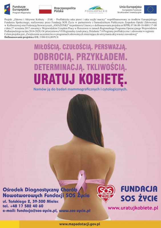 Fundacja SOS Życie z Mielca zaprasza kobiety do CYTOMAMMOBUSU!
