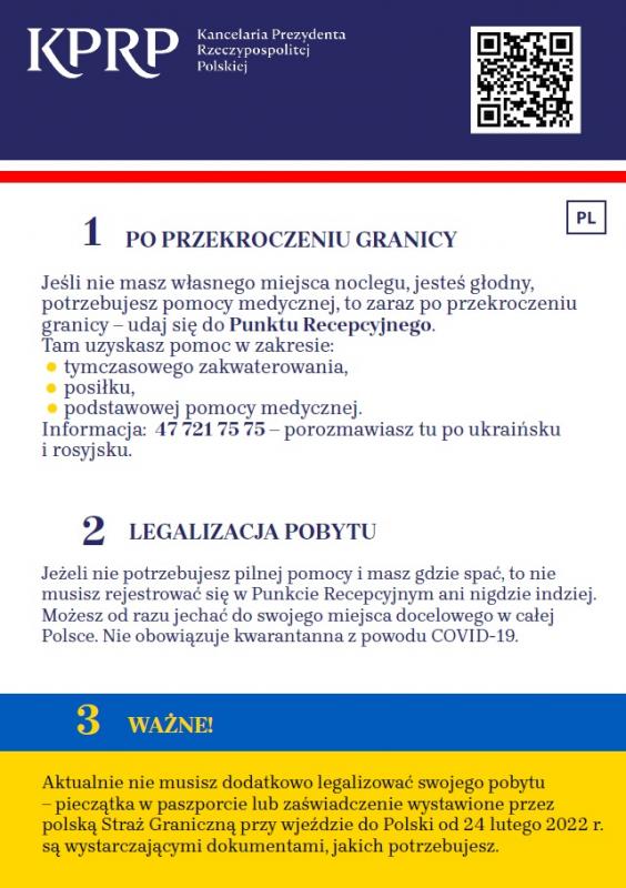 Ważne informacje dla uchodźców wojennych z Ukrainy, którzy przekroczyli granicę Polski
