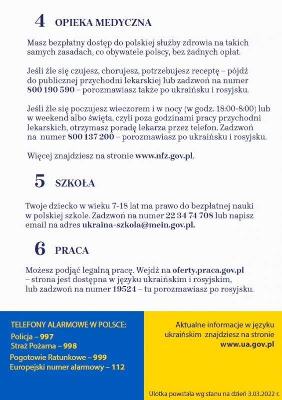 Ważne informacje dla uchodźców wojennych z Ukrainy, którzy przekroczyli granicę Polski