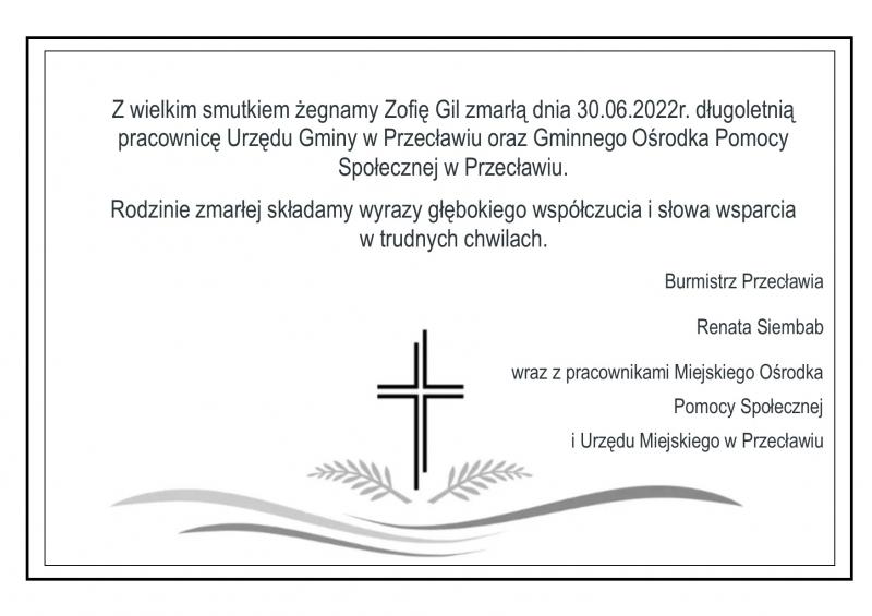 Zmarła długoletnia pracownica Urzędu Gminy i Gminnego Ośrodka Pomocy Społecznej w Przecławiu