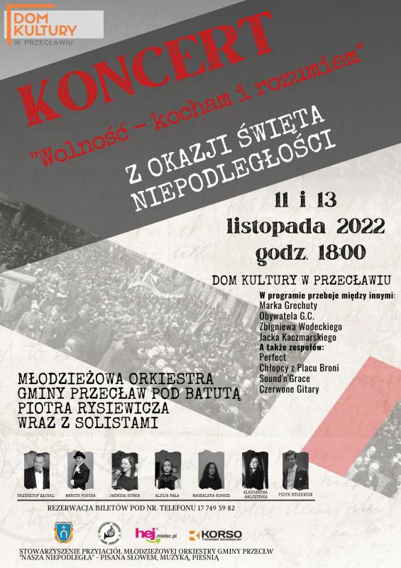 Koncert Wolność kocham i rozumiem z okazji Święta Niepodległości