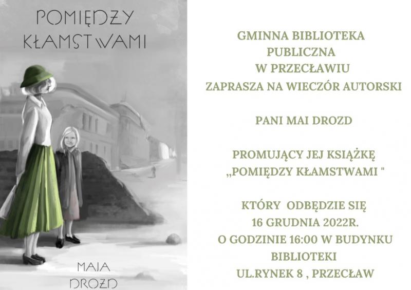 Wieczór autorski z panią Mają Drozd w GBP w Przecławiu