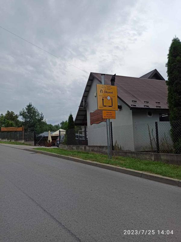 Objazdy – prace przy osuwisku w Podolu