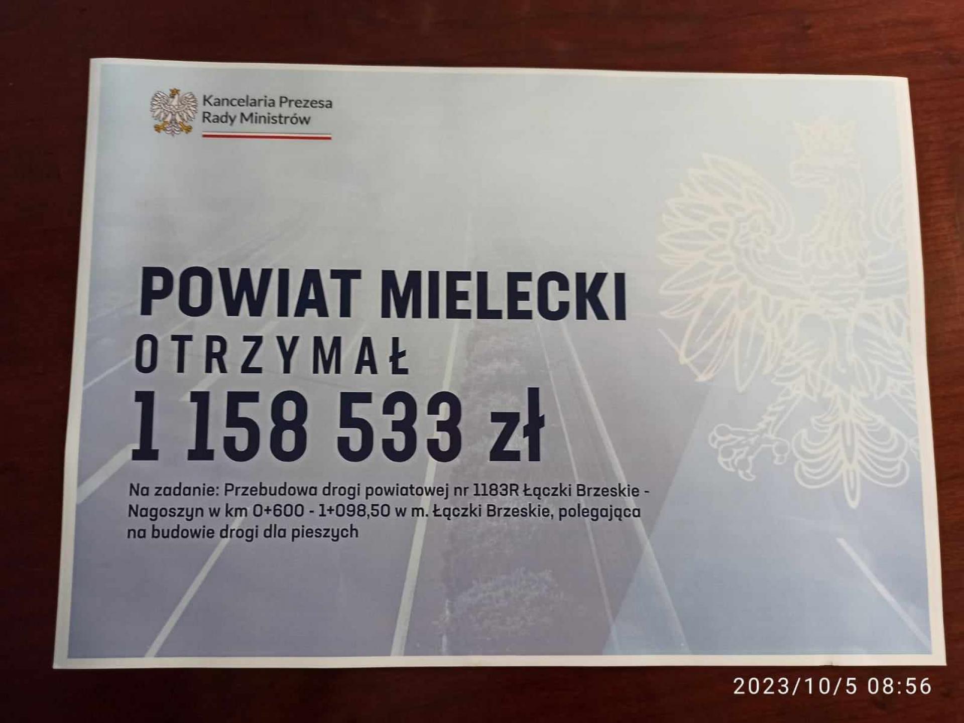 Droga powiatowa w Łączkach Brzeskich zyska nowy chodnik i nakładkę asfaltową