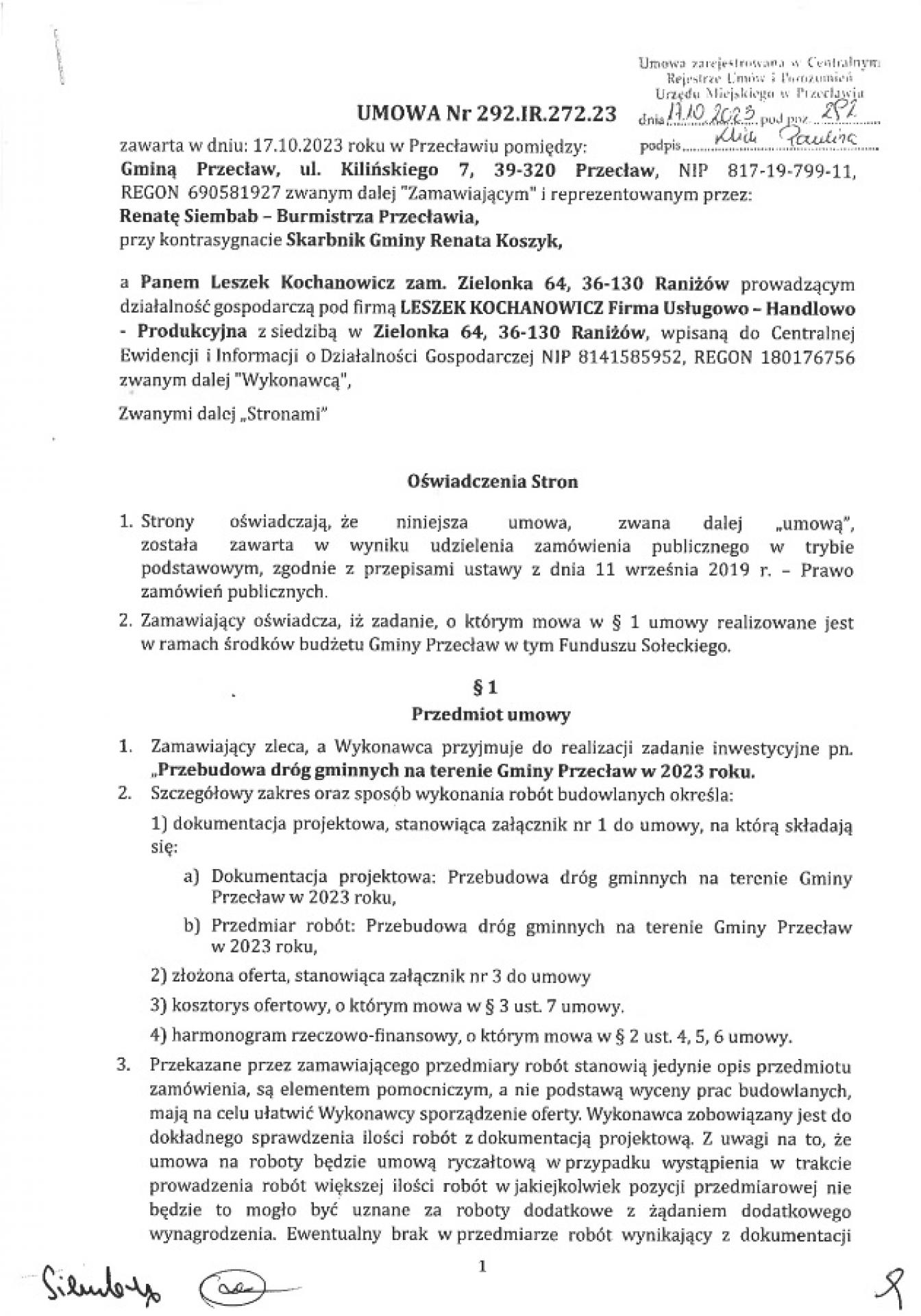 Kolejna przebudowa dróg gminnych