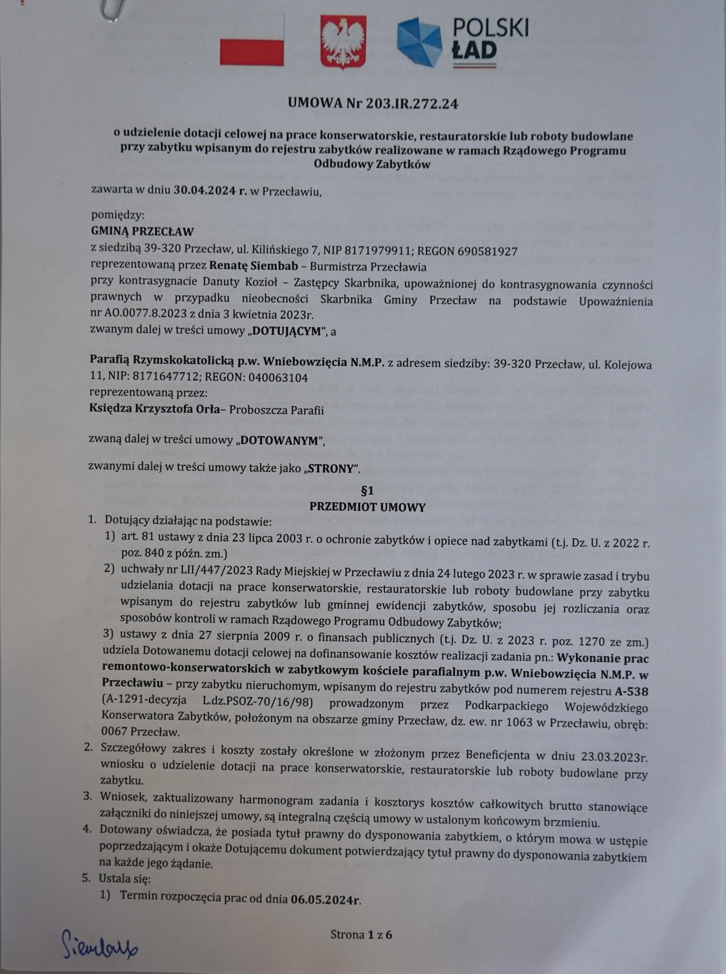 Umowa o udzielenie dotacji podpisana!
