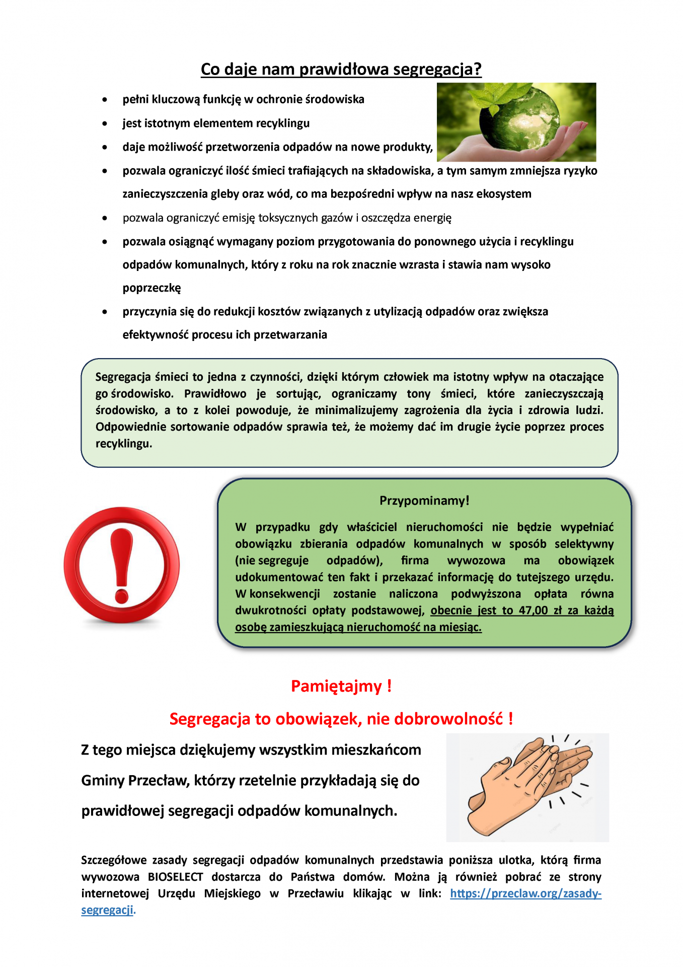 ZASADY PRAWIDŁOWEJ SEGREGACJI