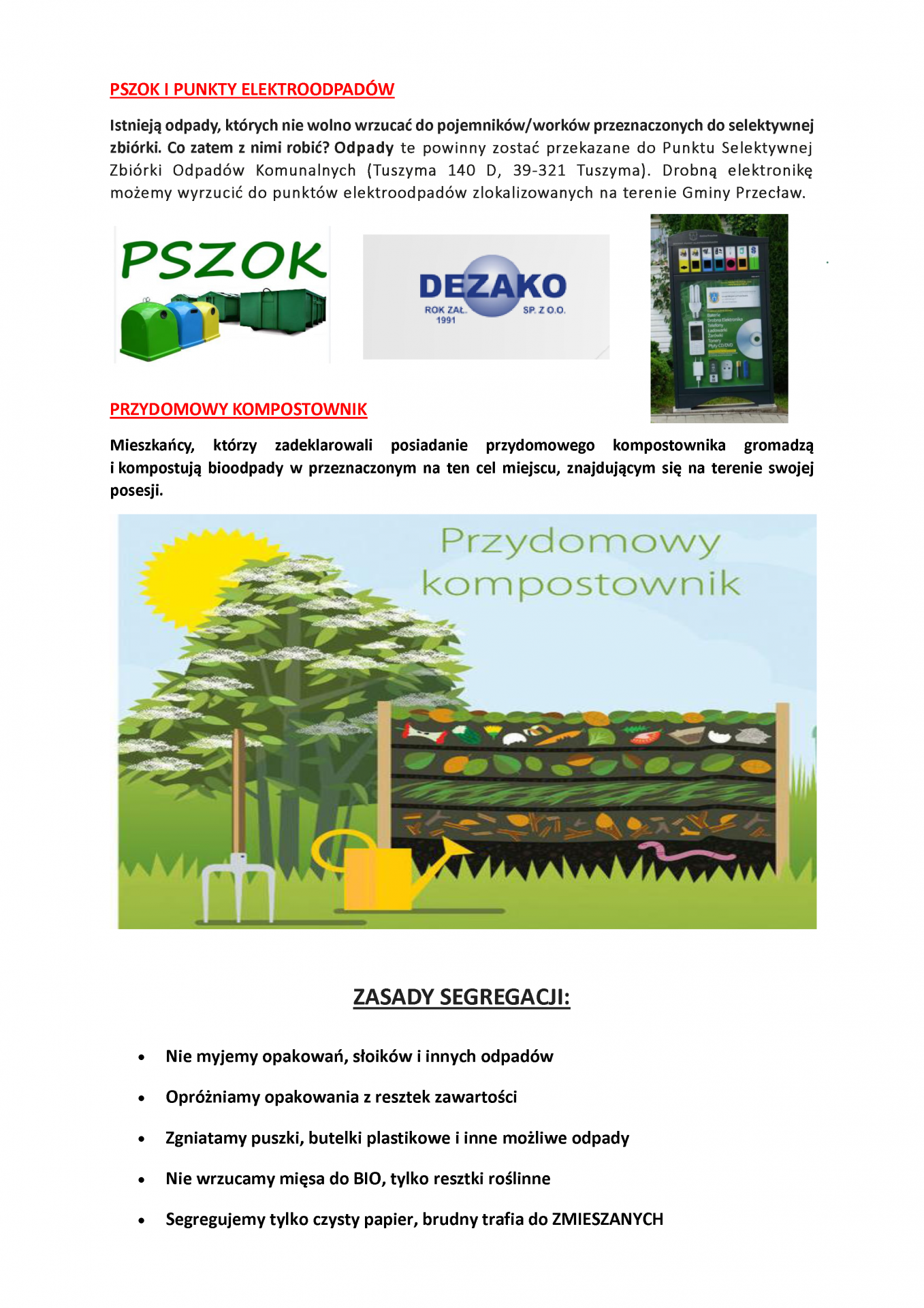 ZASADY PRAWIDŁOWEJ SEGREGACJI