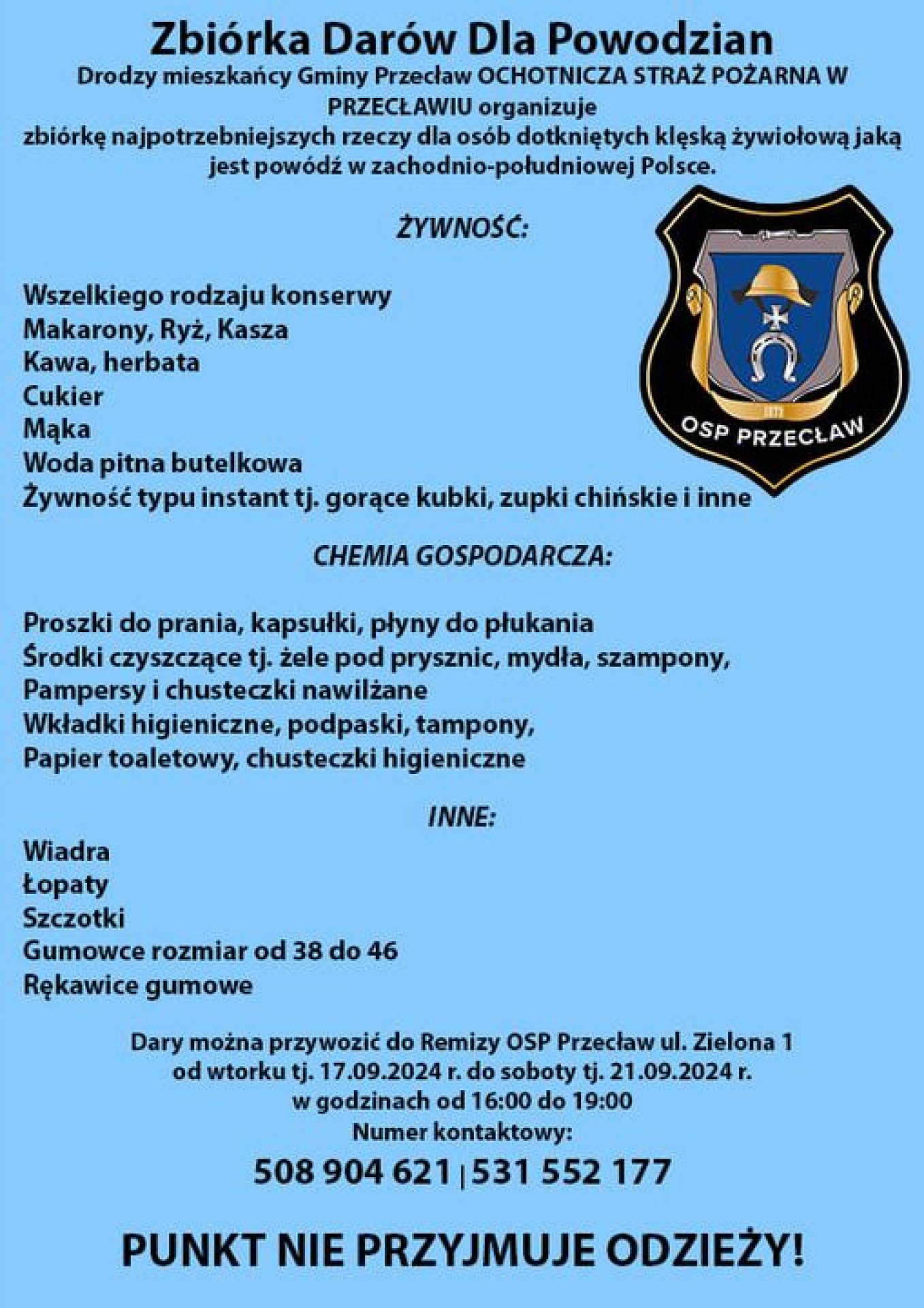 Pomoc dla powodzian