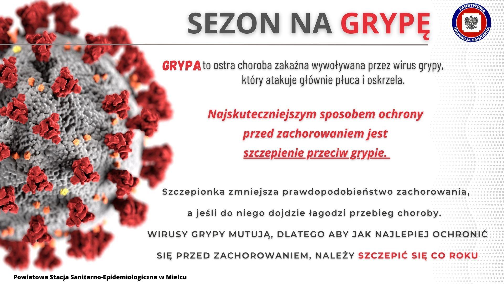 Grypa sezonowa - informacja GIS