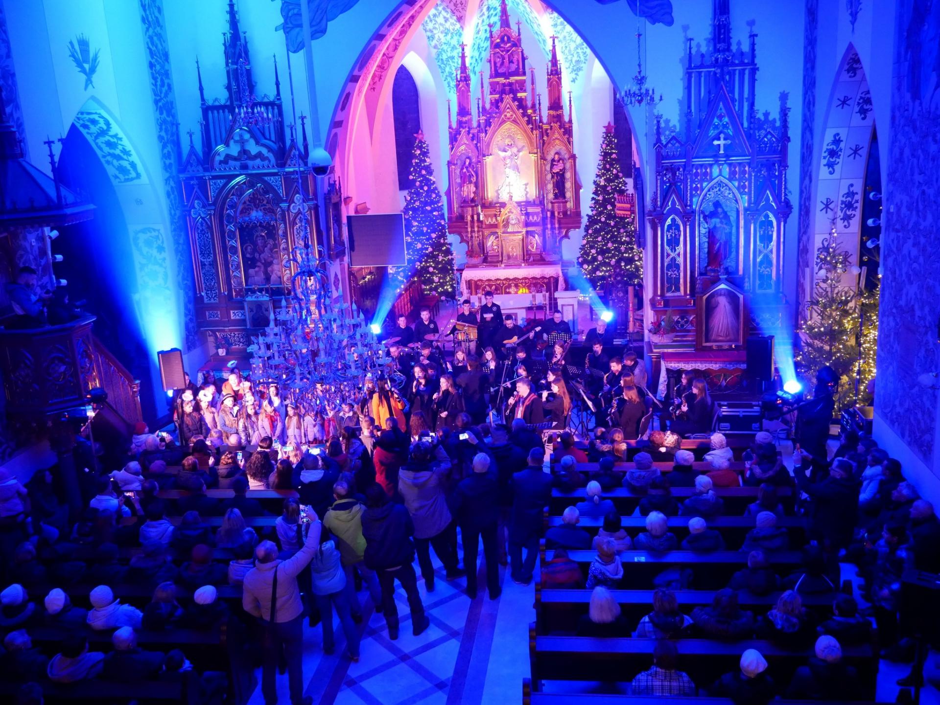 Koncert kolęd - widok z góry