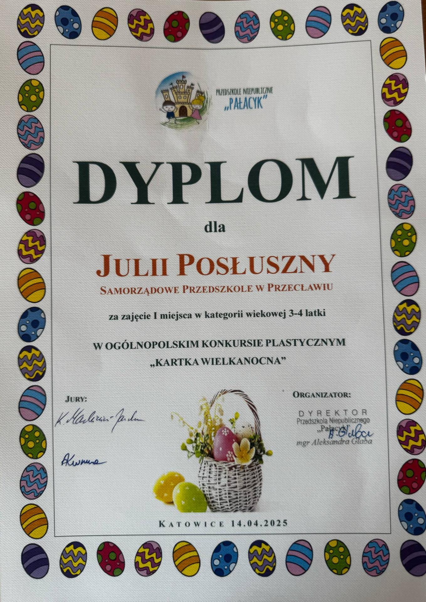 Sukces Julii i Ani z Samorządowego Przedszkola w Przecławiu