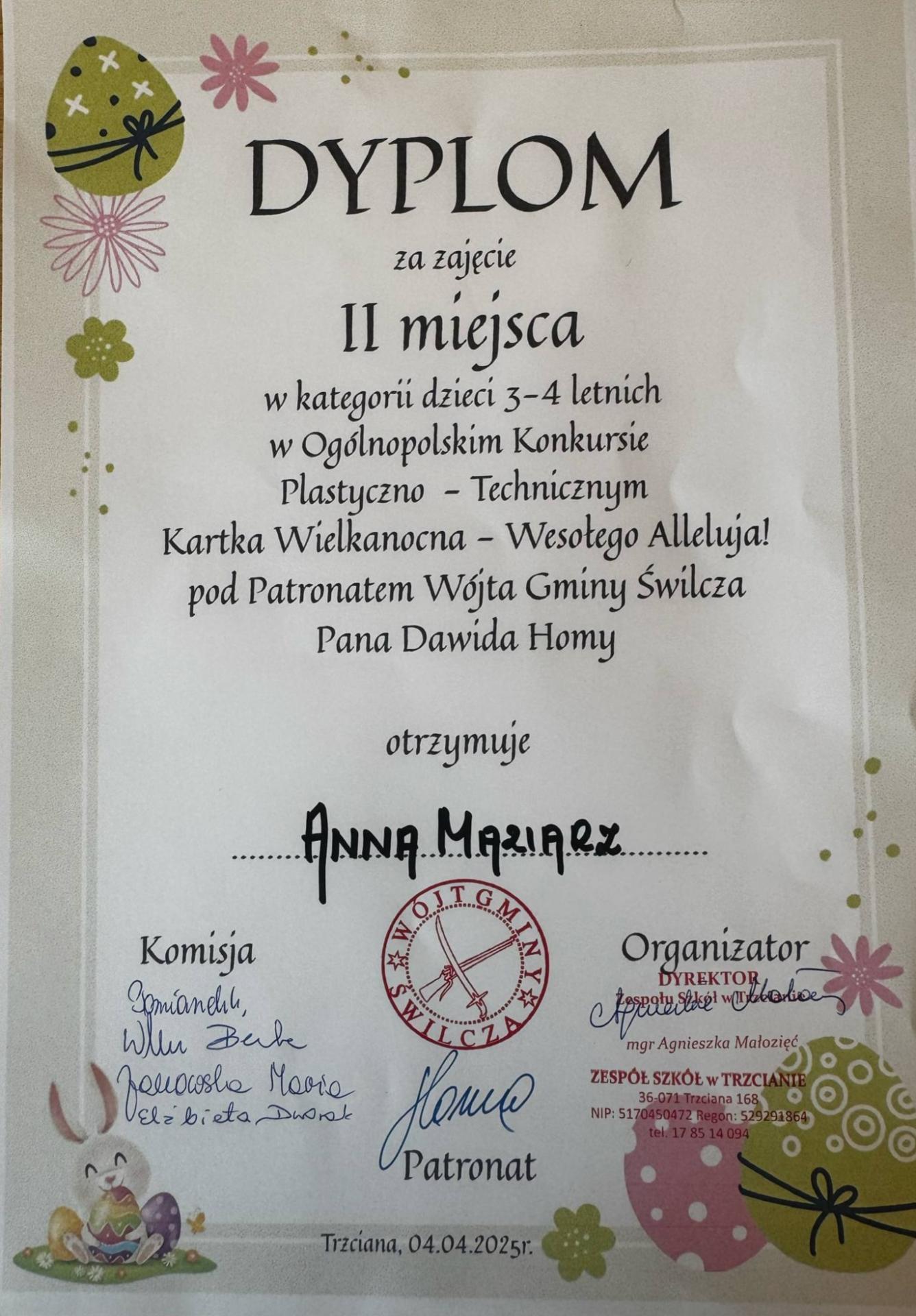 Sukces Julii i Ani z Samorządowego Przedszkola w Przecławiu