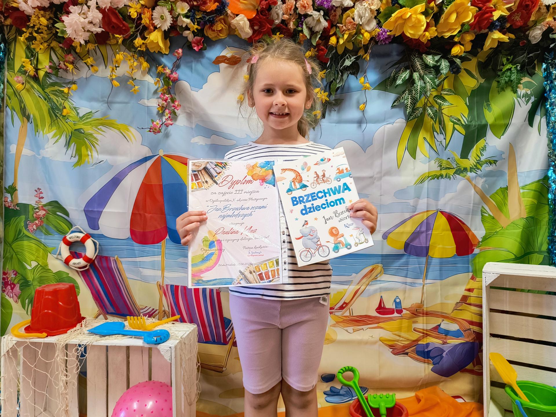III MIEJSCE PAULINKI KLUZ Z SAMORZĄDOWEGO PRZEDSZKOLA W RZEMIENIU W OGÓLNOPOLSKIM KONKURSIE PLASTYCZNYM JAN BRZECHWA OCZAMI NAJMŁODSZYCH.