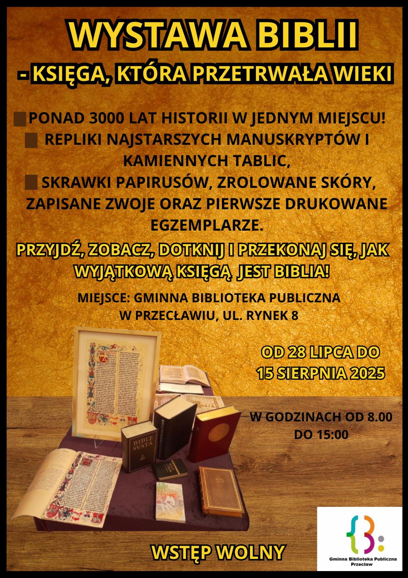 Wystawa biblii - księga która przetrwała wieki
