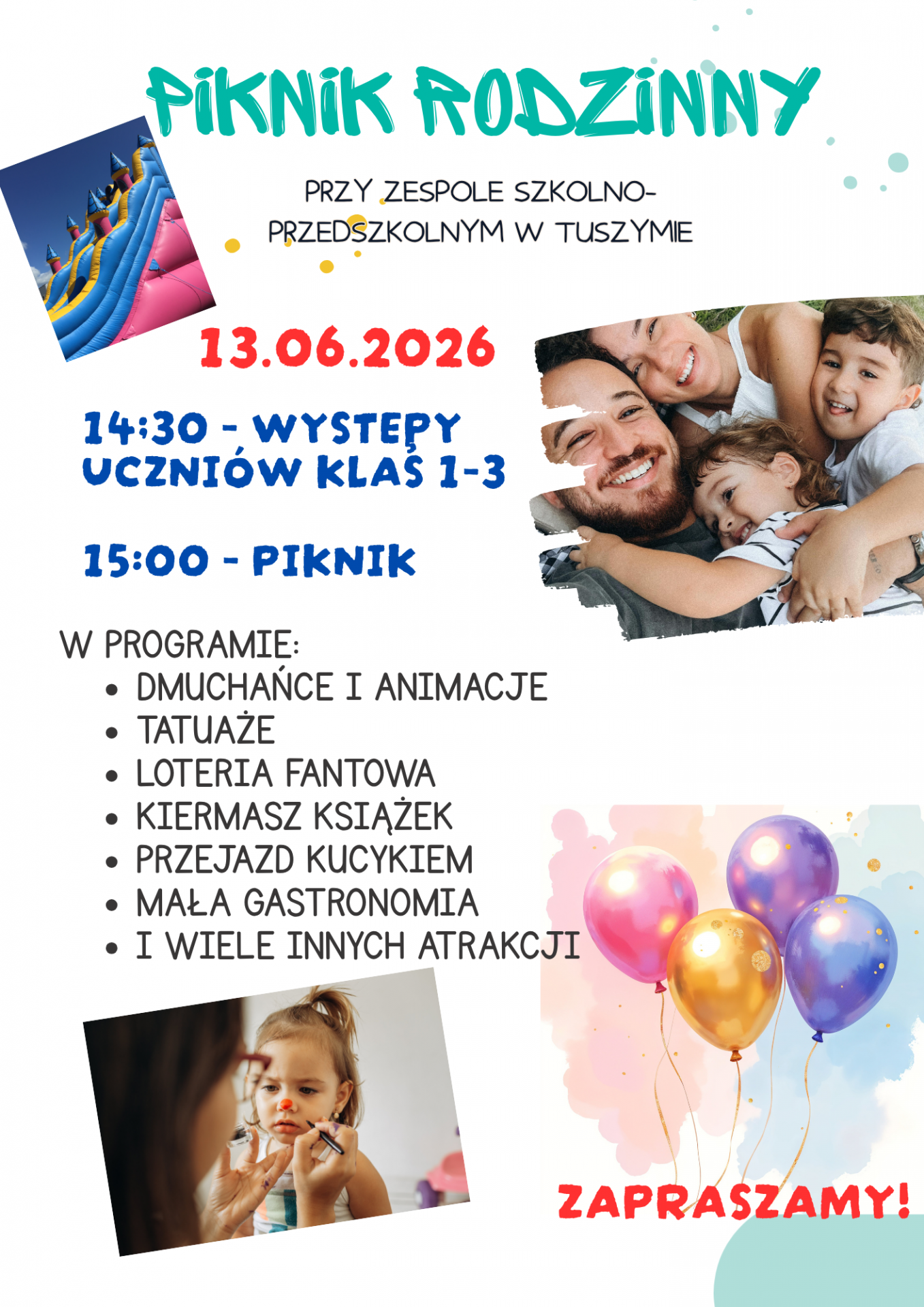 Zapraszamy na Piknik Rodzinny w Tuszymie