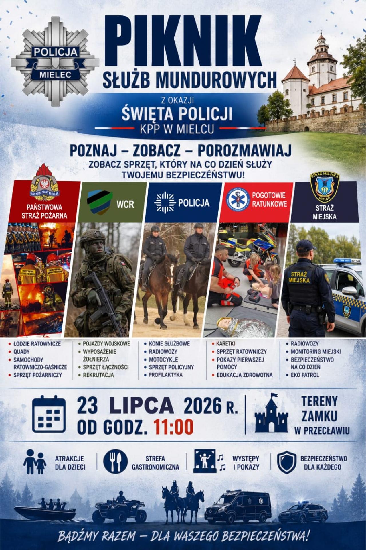 Pikinik służb mundurowych z okazji Święta Policji
23 lica 2026 r. godz. 11:00