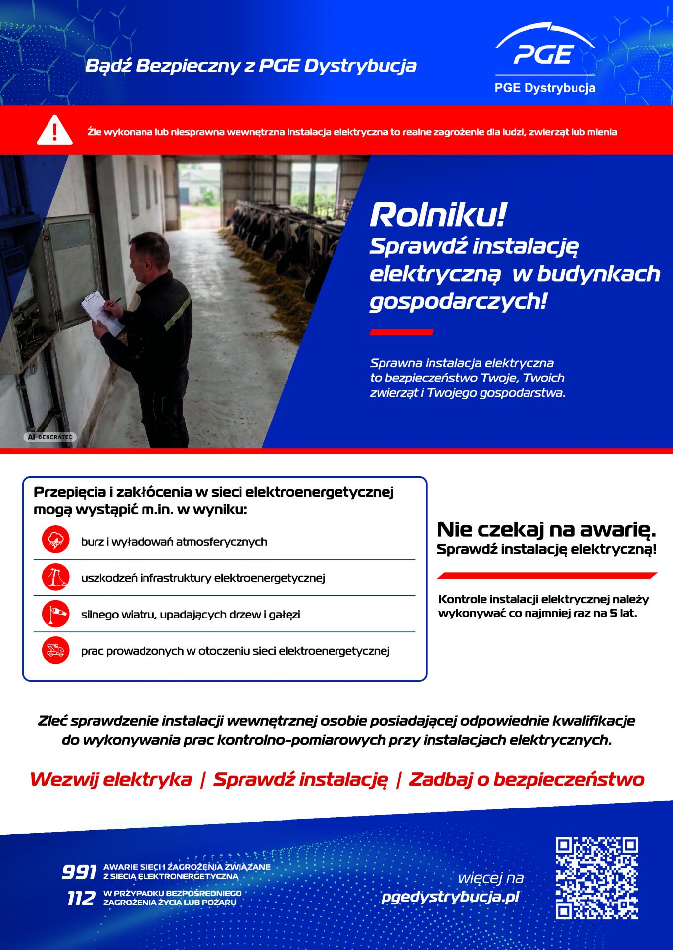 Rolniku! Sprawdź instalację elektryczną w budynkach gospodarczych!
