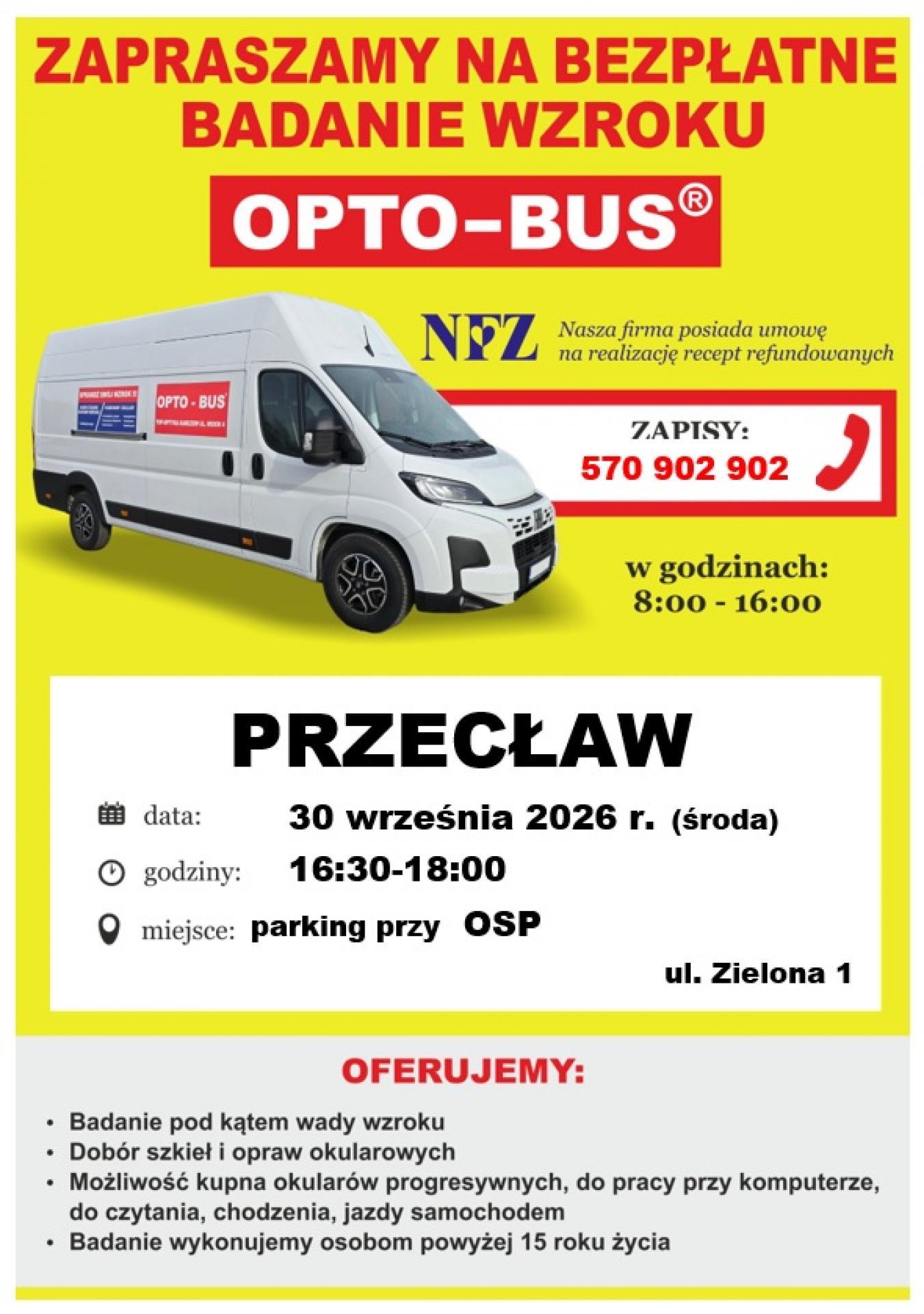 Bezpłatne badanie wzroku w Przecławiu