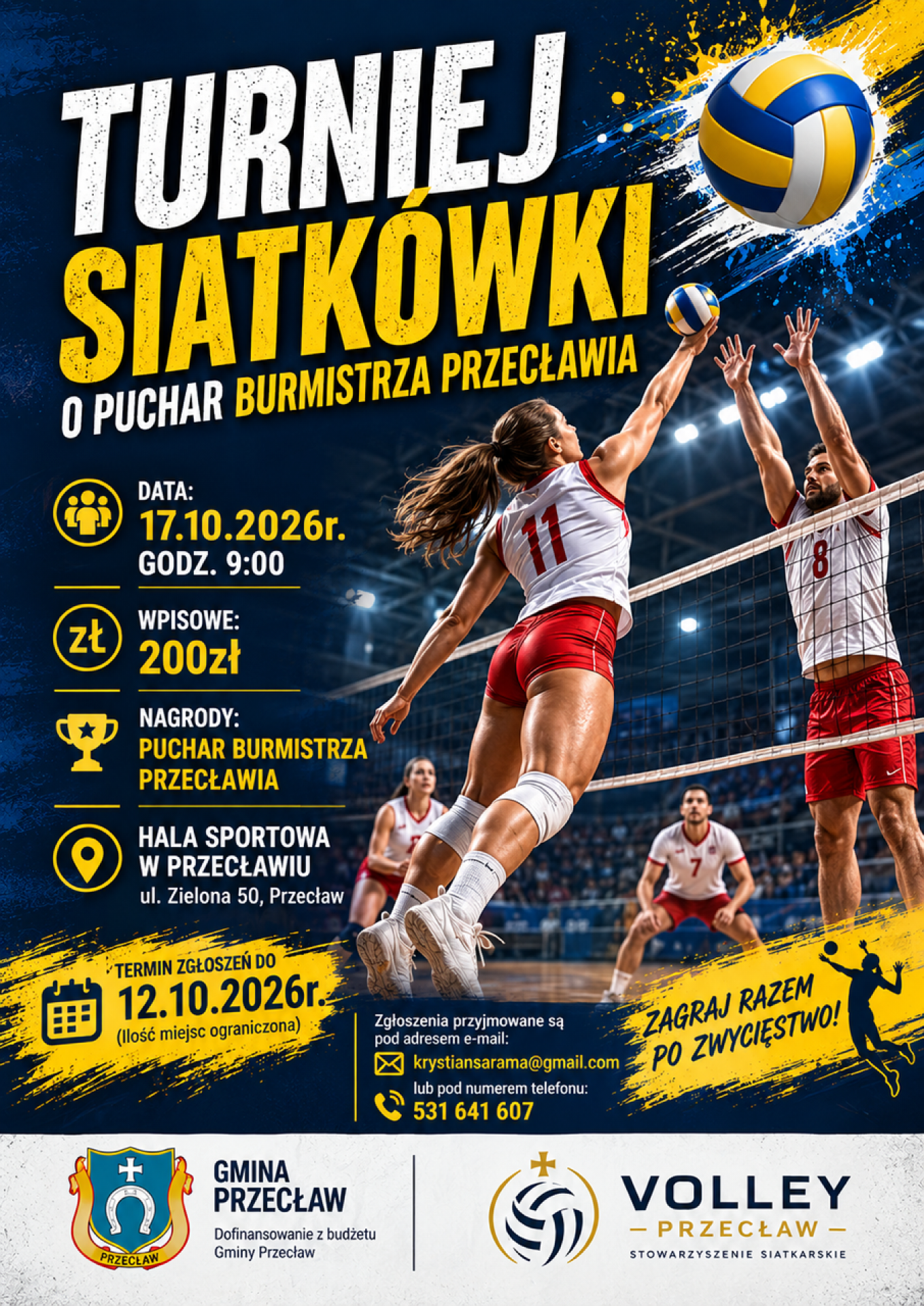 Turniej Siatkówki o Puchar Burmistrza Przecławi17.10.2026 r.