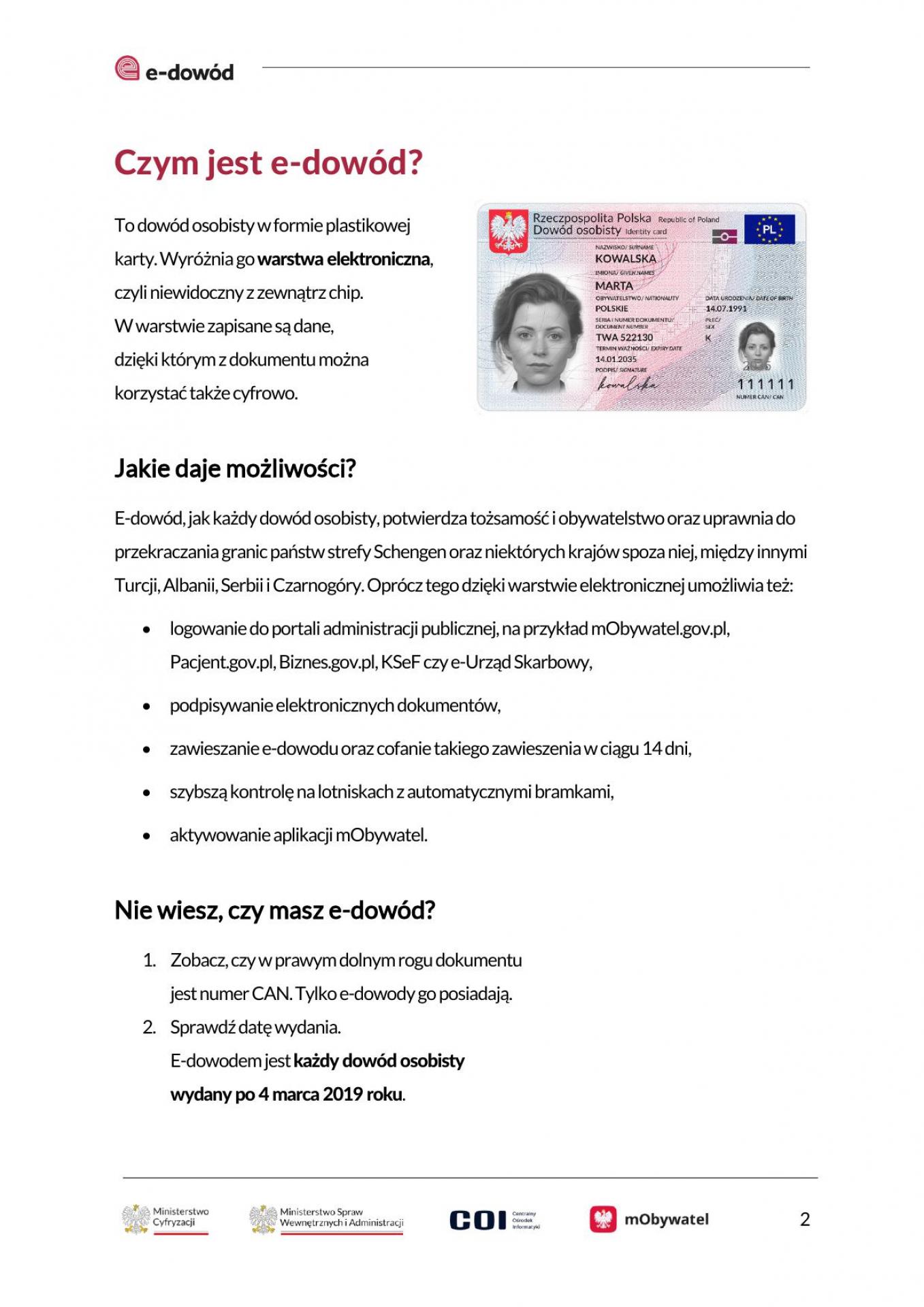 E-dowód - najważniejsze informacje