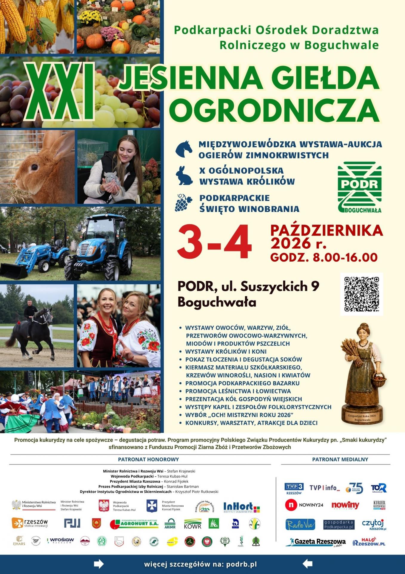 Zapraszamy na Jesienną Giełdę Ogrodniczą i Podkarpackie Święto Winobrania do Boguchwały