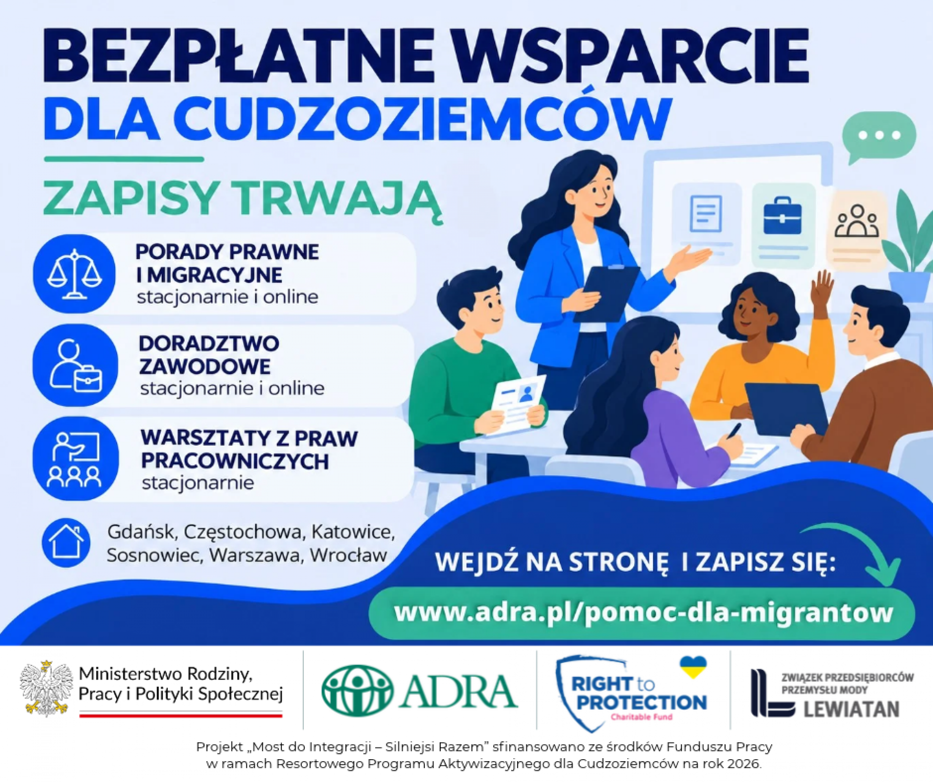 Bezpłatne wsparcie dla cudzoziemców